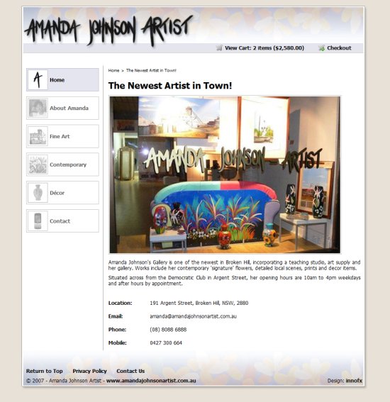 Amanda Johnson Artist Home Page